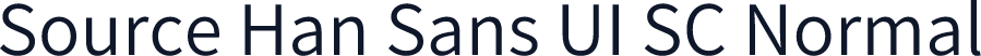 Source Han Sans UI SC Normal