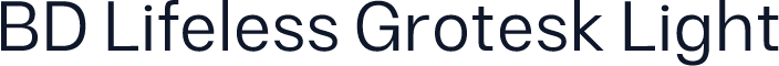 BD Lifeless Grotesk Light