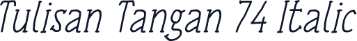Tulisan Tangan 74 Italic