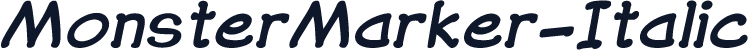 MonsterMarker-Italic