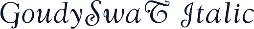 GoudySwaT Italic