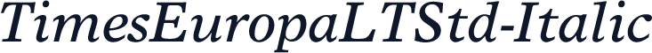 TimesEuropaLTStd-Italic
