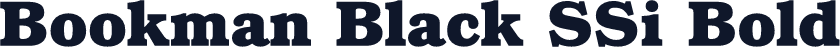 Bookman Black SSi Bold