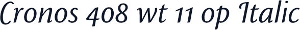 Cronos 408 wt 11 op Italic