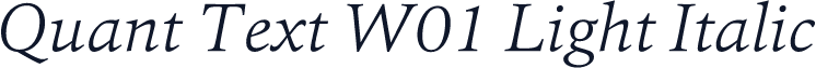 Quant Text W01 Light Italic