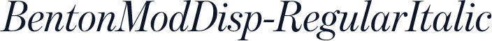 BentonModDisp-RegularItalic
