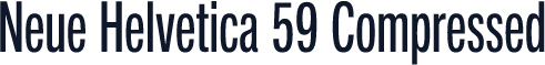 Neue Helvetica 59 Compressed
