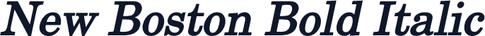 New Boston Bold Italic