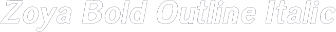 Zoya Bold Outline Italic