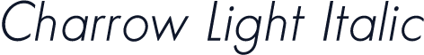 Charrow Light Italic