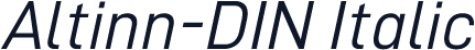 Altinn-DIN Italic