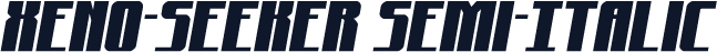 Xeno-Seeker Semi-Italic
