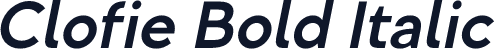 Clofie Bold Italic