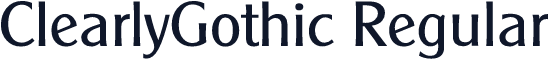 ClearlyGothic Regular