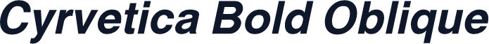 Cyrvetica Bold Oblique