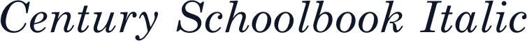 Century Schoolbook Italic