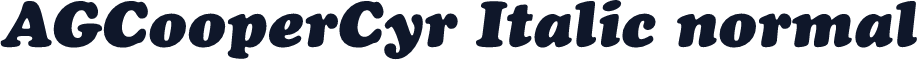 AGCooperCyr Italic normal