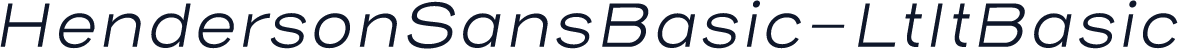 HendersonSansBasic-LtItBasic