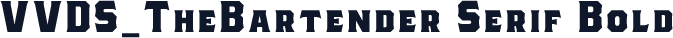 VVDS_TheBartender Serif Bold