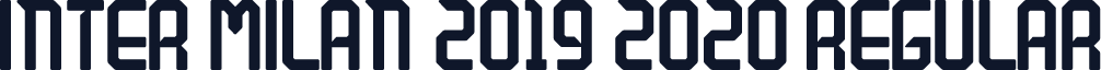 Inter Milan 2019 2020 Regular