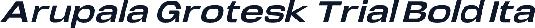 Arupala Grotesk Trial Bold Ita