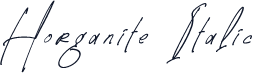 Horganite Italic