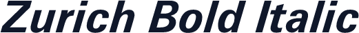 Zurich Bold Italic