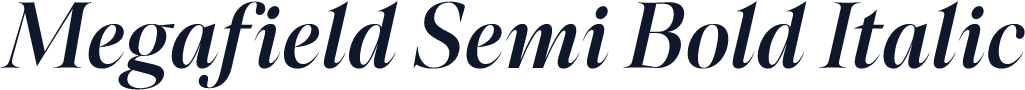 Megafield Semi Bold Italic