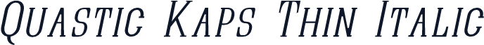 Quastic Kaps Thin Italic