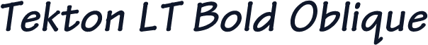 Tekton LT Bold Oblique