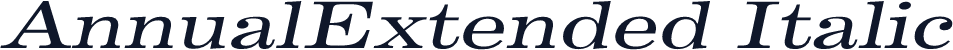 AnnualExtended Italic