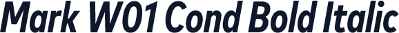 Mark W01 Cond Bold Italic