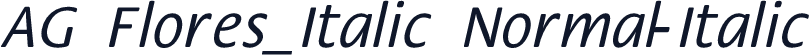 AG Flores_Italic Normal-Italic