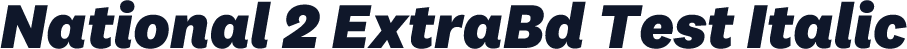National 2 ExtraBd Test Italic