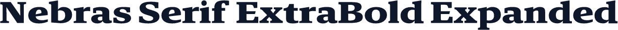 Nebras Serif ExtraBold Expanded