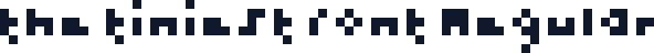 the tiniest font Regular