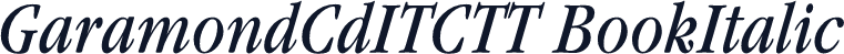 GaramondCdITCTT BookItalic