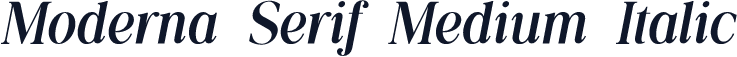Moderna Serif Medium Italic