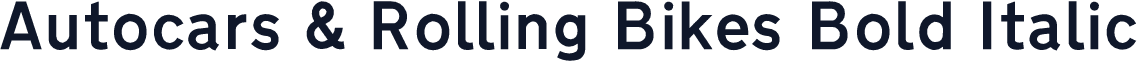 Autocars & Rolling Bikes Bold Italic