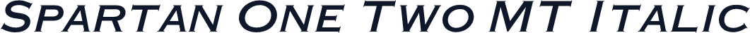 Spartan One Two MT Italic
