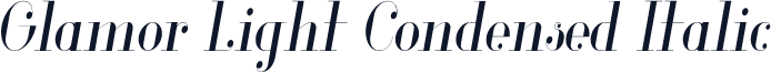 Glamor Light Condensed Italic