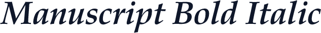 Manuscript Bold Italic