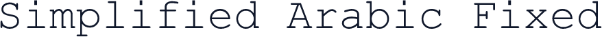 Simplified Arabic Fixed