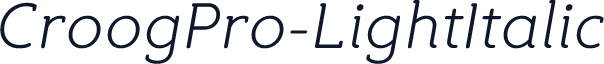 CroogPro-LightItalic