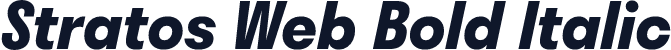 Stratos Web Bold Italic
