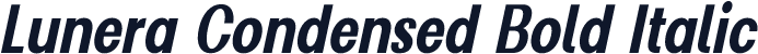 Lunera Condensed Bold Italic