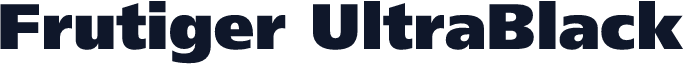 Frutiger UltraBlack