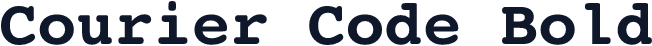 Courier Code Bold