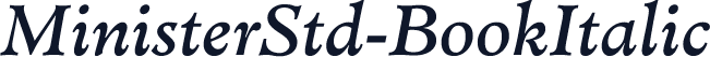 MinisterStd-BookItalic