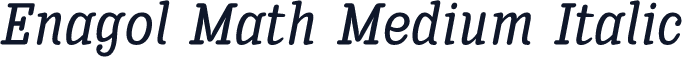 Enagol Math Medium Italic